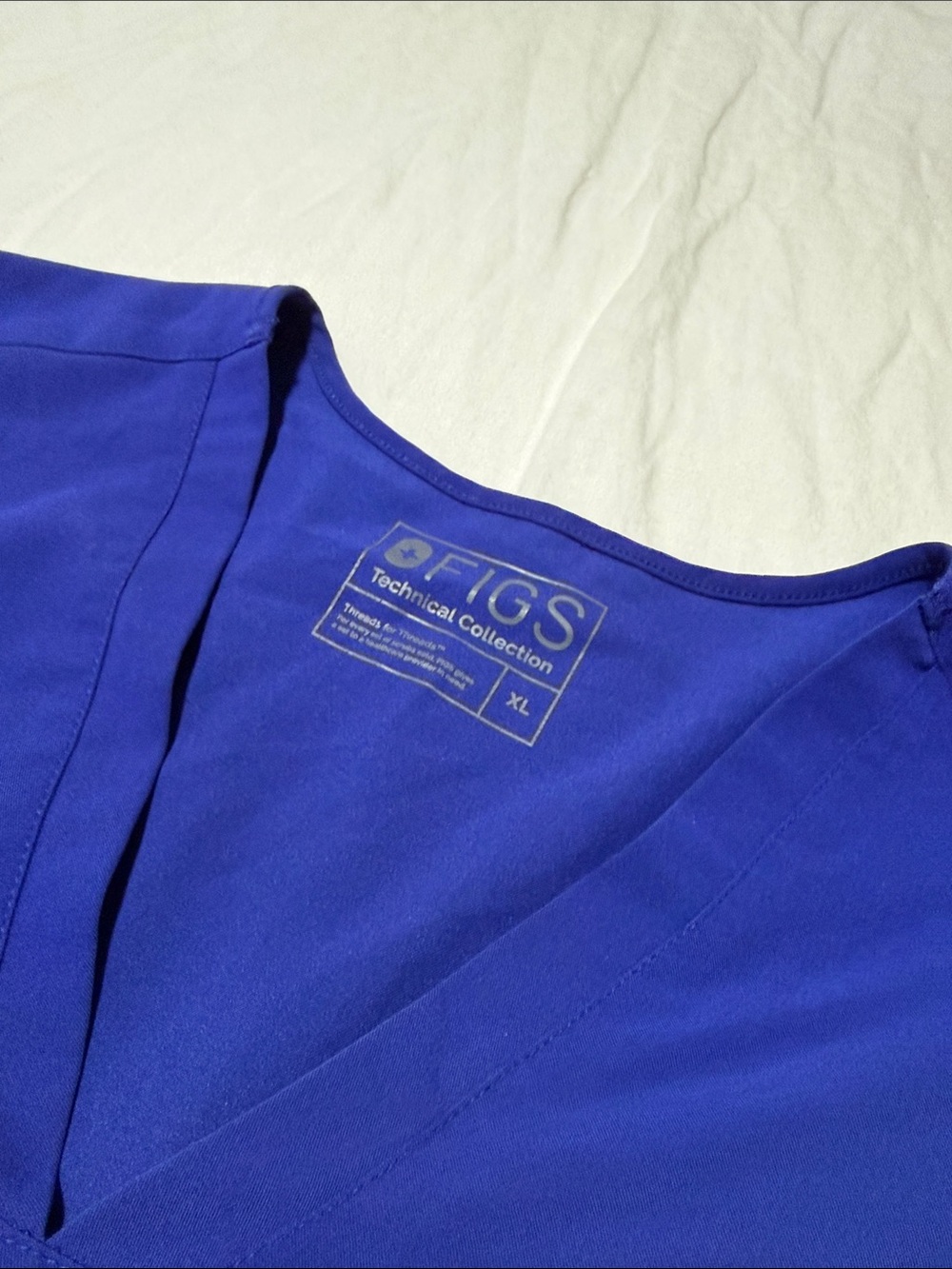 Figs Deep Royal Blue Scrubs, XL Casma Top, XLT Livingston Bottoms - Picture 7 of 8